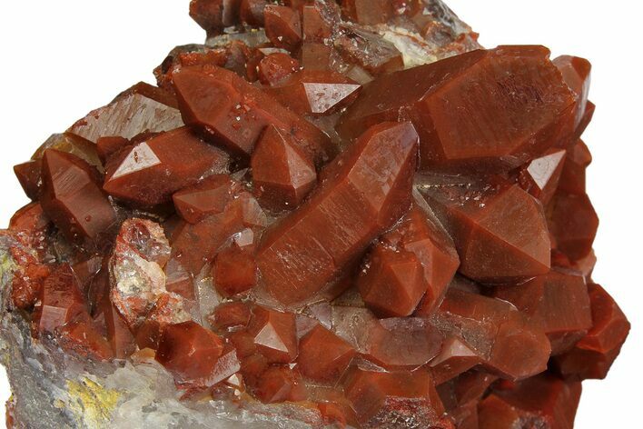 Sparkly, Red Quartz Crystal Cluster - Morocco #173915